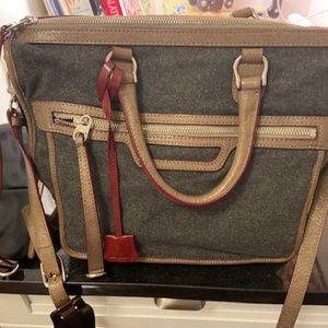 MZ Wallace Gray Flannel Handbag